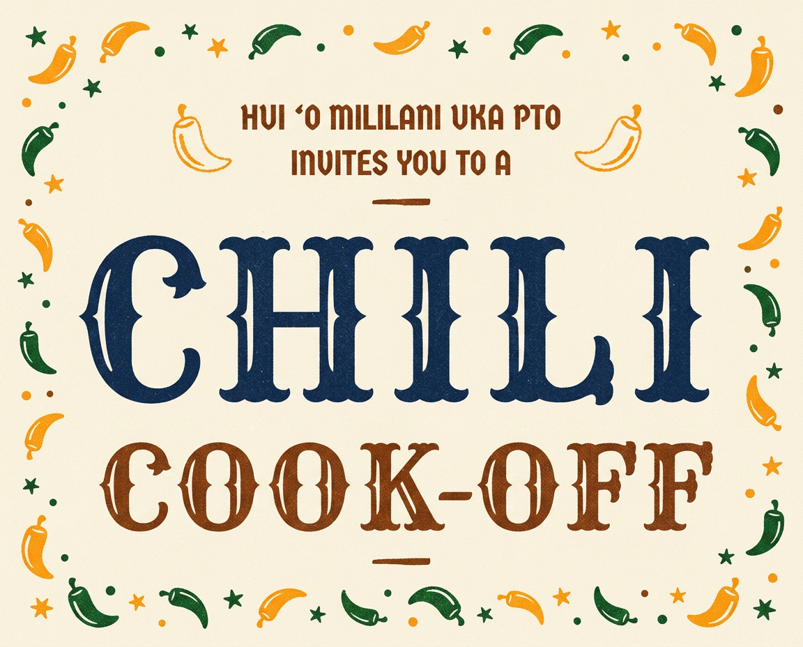 Flyer for Chili Cook-Off